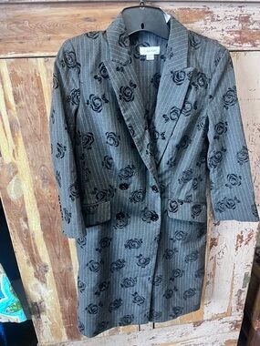 Calvin Klein Charcoal Pinstripe Blazer